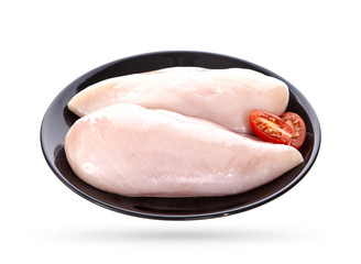 chicken fillet isolated on white background