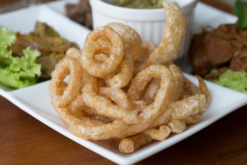 Crispy fried pork fat - chicharon (philippines)
