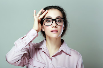 businesswoman with eyeglasses