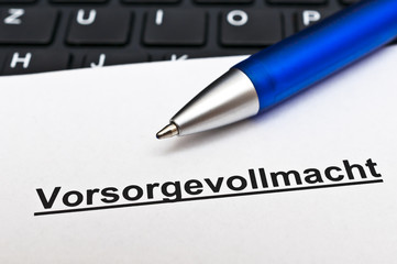 Obraz premium Vorsorgevollmacht