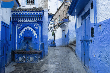 ciudades de Marruecos, calles de chefchaouen