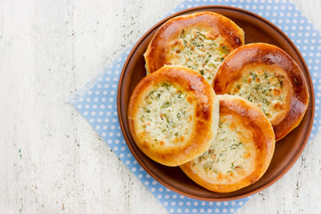 Buns with cottage cheese stuffing