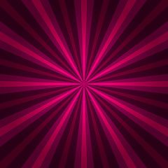 Abstract starburst red background. Radial lines. Vector cool bac