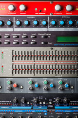 Buttons in sound studio