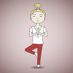 yoga pose girl