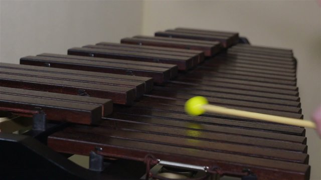 hands play on the xylophone