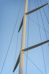 Radar and Communication Tower on a Yacht. 