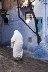 Ciudad azul de Chaouen en Marruecos