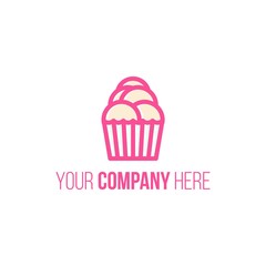 cupcake logo icon Vector