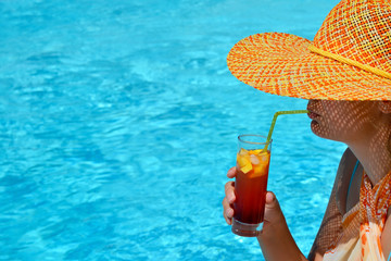 Female beauty enjoying her summer vacation