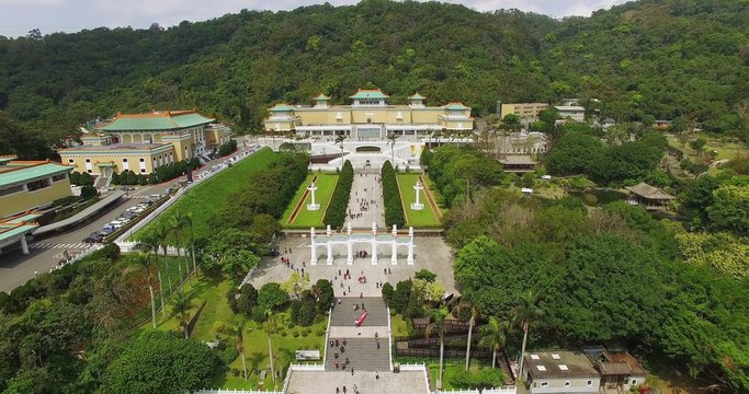 Aerial view of National Palace Museum in Taipei, Taiwan