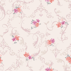 Vivid repeating floral - For easy making seamless pattern use it for filling any contours