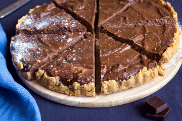 Homemade chocolate pie
