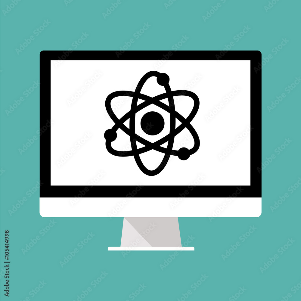 Wall mural a computer . molecular modeling
