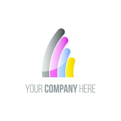 digital printing logo icon Vector
