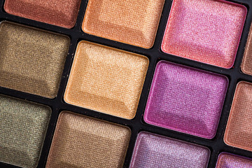 Colorful eye shadows palette.