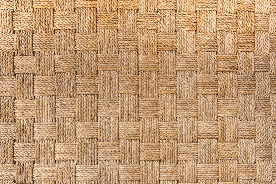 traditional Thai style pattern nature background of brown handicraft weave texture wicker surface for furniture material