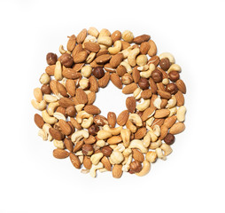 isolated nuts circle