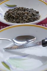 portion of stew lentils