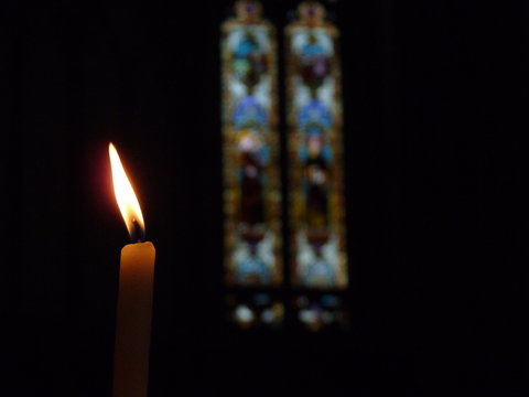 Cierge dans une &eacute;glise, Bordeaux, France