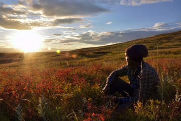 Admiring the sunset