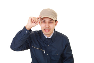 笑顔の作業員