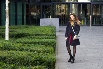 Young business woman in London city centre
