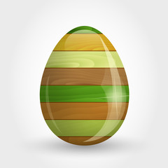 colorful wood easter egg