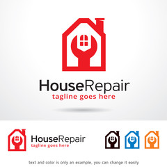 House Repair Logo Template Design Vector