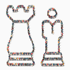 people chess pieces icon