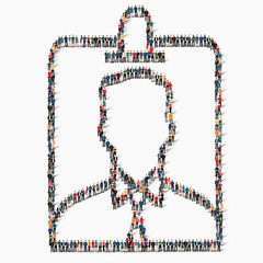 people  shape  badge icon