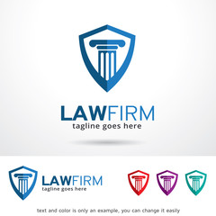 Law Firm Logo Template Design Vector
