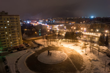 Urban Landscape winter night