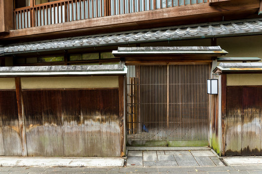Traditional wooden house in Kyoto Gion