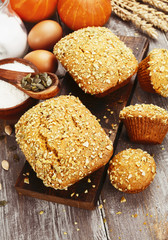 Homemade pumpkin cakes