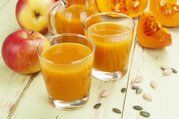 Pumpkin and apple juice