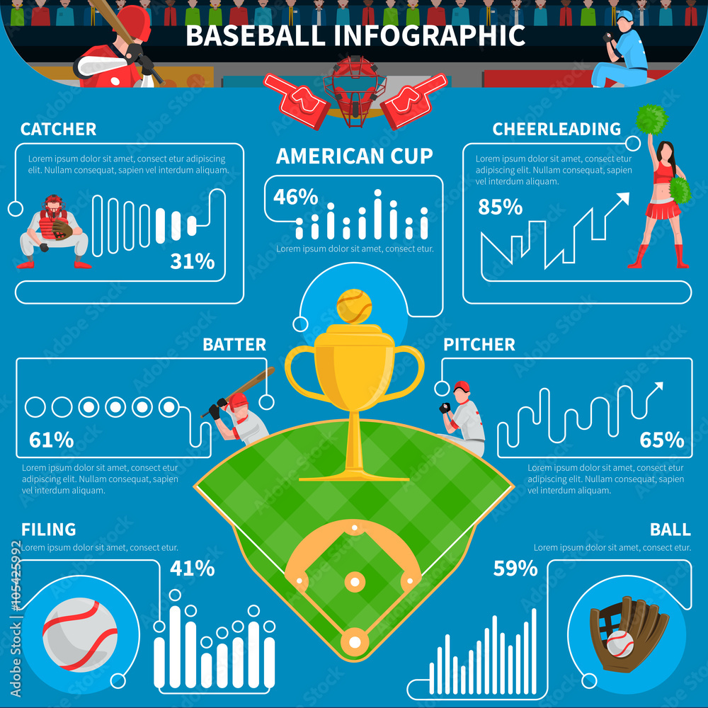 Canvas Prints baseball infographics elements