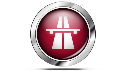 Fototapeta premium Picto autoroute rouge