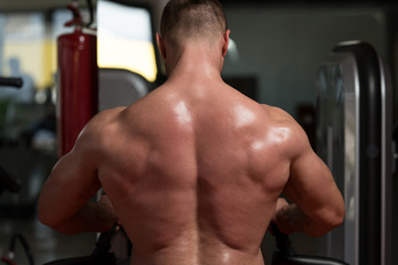 Fototapeta na wymiar Close Up Of Muscular Back