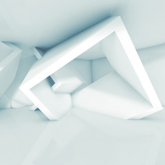 Abstract interior, 3 d cubic structures