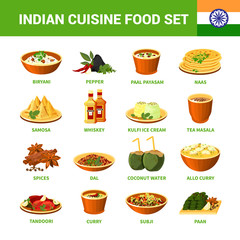 Indian Cuisine Food Set 