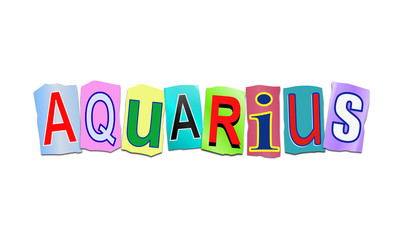 Aquarius word concept.