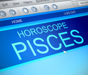 Pisces horoscope concept.