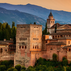Alhambra Palace in Granada, Spain - obrazy, fototapety, plakaty