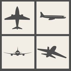 vector airplane icons