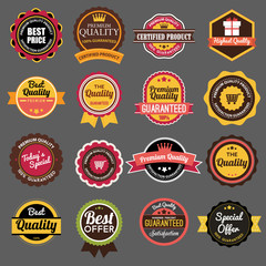 Vintage, retro flat badges, labels