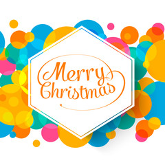 Merry Christmas multicolor background for your greetings card