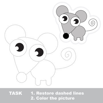 Mouse to be traced. Vector trace game.