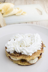 Pancake with Banana and cream