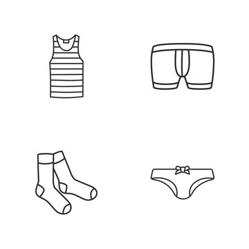 four modern clothes icons 